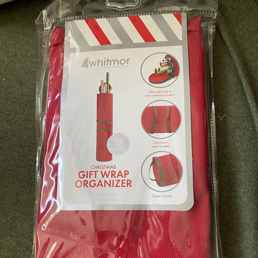 Whitmor Christmas gift wrap storage bag brand new